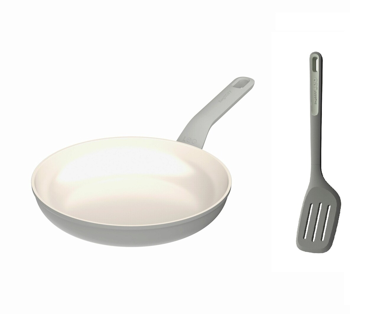 Tigaie cu spatula BergHOFF, Leo Balance Moonmist, Ø24 cm, 1.7 L, 35 cm, aluminiu reciclat, strat antiaderent - imagine 4